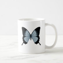 Big Blue & Black Butterfly Mugs