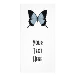 Big Blue & Black Butterfly Personalized Photo Card