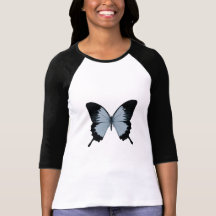 Big Blue & Black Butterfly T Shirts