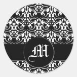 Big Bold Damask (Black) Sticker