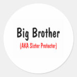 Big Brother (AKA Sister Protector) Round Sticker
