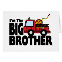Big Brother Fire Truck Greeting Card