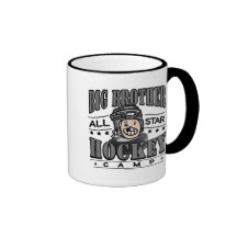 Big Brother Hockey Black Helmet Coffee Mugs