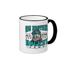 Big Brother Hockey Camp Teal Helmet Coffee Mugs
