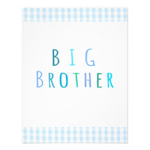Big Brother in blue Personalized Invitations