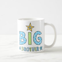 Big brother kids mug with stars