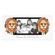 Big Cat Personalised Photo Card