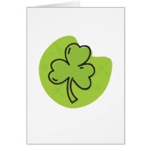 "Big Clover" St. Patrick's Day Design Greeting Card