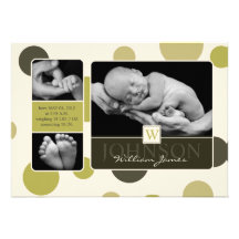 Big Dots Announcement Card A