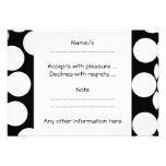 Big Dots in Black and White. Personalized Announcements