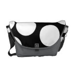Big Dots in Black and White. Courier Bags
