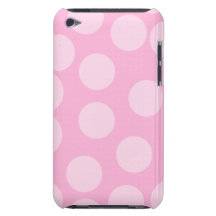 Big Dots Pattern. Pale Pink and Candy Pink. Barely There iPod Cases