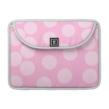 Big Dots Pattern. Pale Pink and Candy Pink. Sleeves For MacBooks