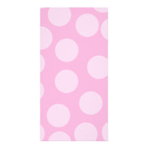 Big Dots Pattern. Pale Pink and Candy Pink. Photo Card