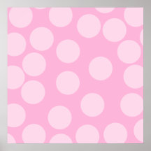 Big Dots Pattern. Pale Pink and Candy Pink. Print