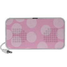 Big Dots Pattern. Pale Pink and Candy Pink. iPod Speakers