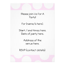 Big Dots Pattern. Pale Pink and White. Custom Announcements
