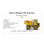 Big Dump Truck Construction Business Cards