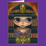 Big Eye Cleopatra with Snake Headpiece and Ankh cards