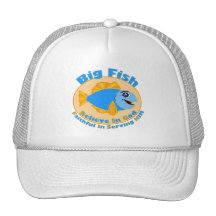 Big Fish Believe in God Trucker Hats