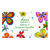 Big Flowers Art Business Card