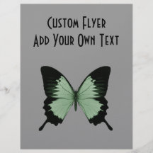 Big Green & Black Butterfly Custom Flyer