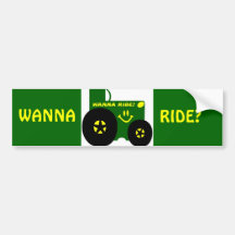 BIG GREEN TRACTOR BUMPER STICKERS