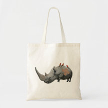 Big Headed Rhino Canvas Bags