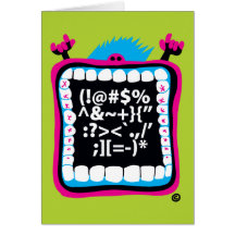 Big Mouth Says What?!?! postcard