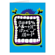 Big Mouth Says What?!?! postcard