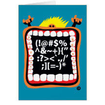 Big Mouth Says What?!?! postcard