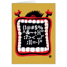 Big Mouth Says What?!?! postcard