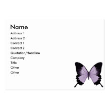 Big Purple & Black Butterfly Business Cards