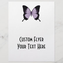 Big Purple & Black Butterfly Flyer Design