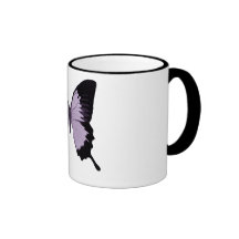 Big Purple & Black Butterfly Mug