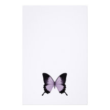 Big Purple & Black Butterfly Stationery