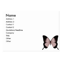 Big Red & Black Butterfly Business Card