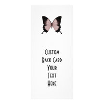 Big Red & Black Butterfly Full Colour Rack Card