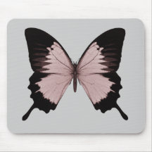 Big Red & Black Butterfly Mouse Pads
