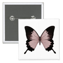Big Red & Black Butterfly Pin