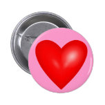 Big Red Heart of Love Pinback Button