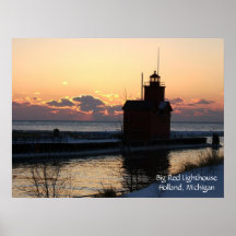 Big Red Lighthouse Posters