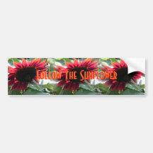 Big Red Sunflower Bumper Stickers