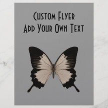 Big Sepia Orange & Black Butterfly Flyer