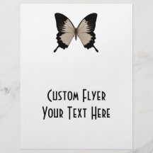 Big Sepia Orange & Black Butterfly Flyers