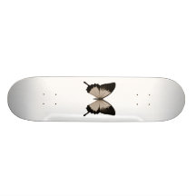 Big Sepia Orange & Black Butterfly Skateboard Deck