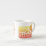 Big sister cute baby chicken bird espresso mugs