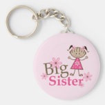 Big Sister Ethnic Stick Figure Girl Keychain