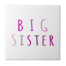 Big Sister in Pink Ceramic Tile