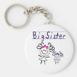 Big sister stick figure keychain